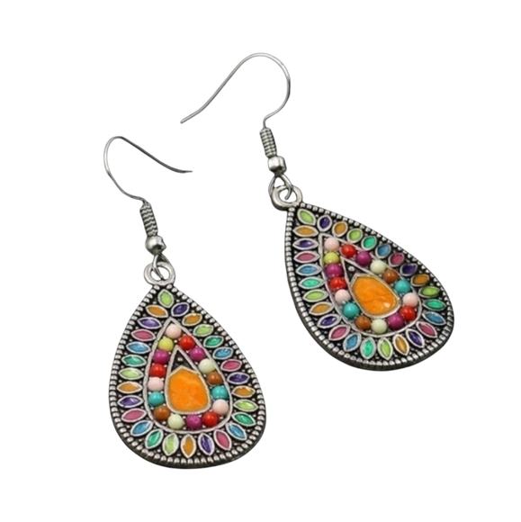 Boho Teardrop Earrings - Picture 1 of 3